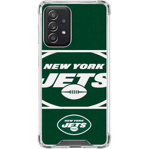 NFL New York Jets Zone Block Galaxy A52 5G Clear Case